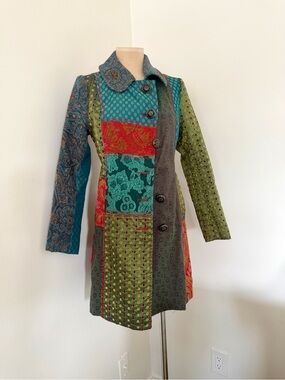 Vintage Neslay Patchwork Boho Coat